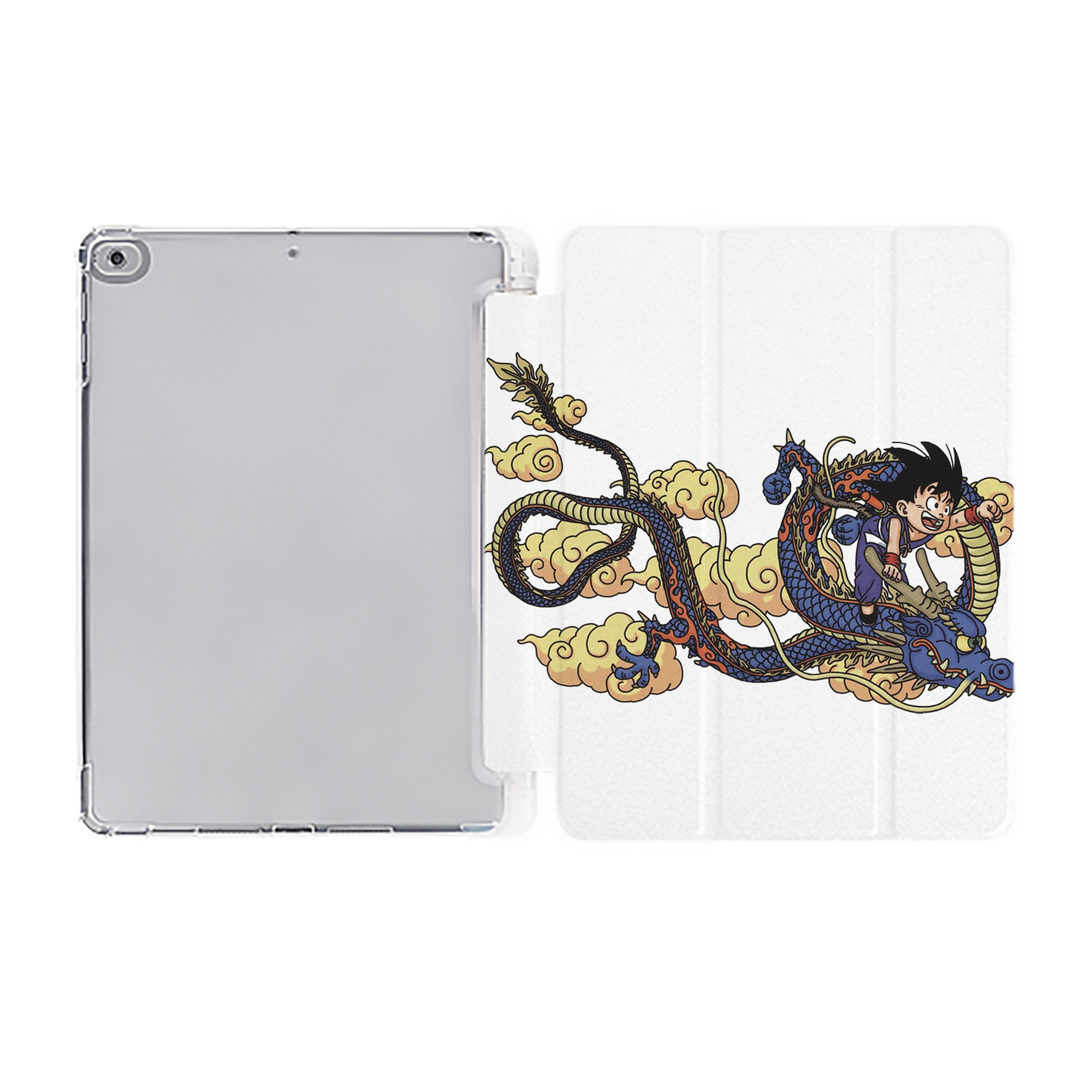 （画像用） ドラゴンボール 神龍 シェンロン DRAGON BALL Shenron IPad ケース ペン収納付き 三つ折りスタンド PUレザー×シリコン 対応機種9.5/10.5/10.9インチ